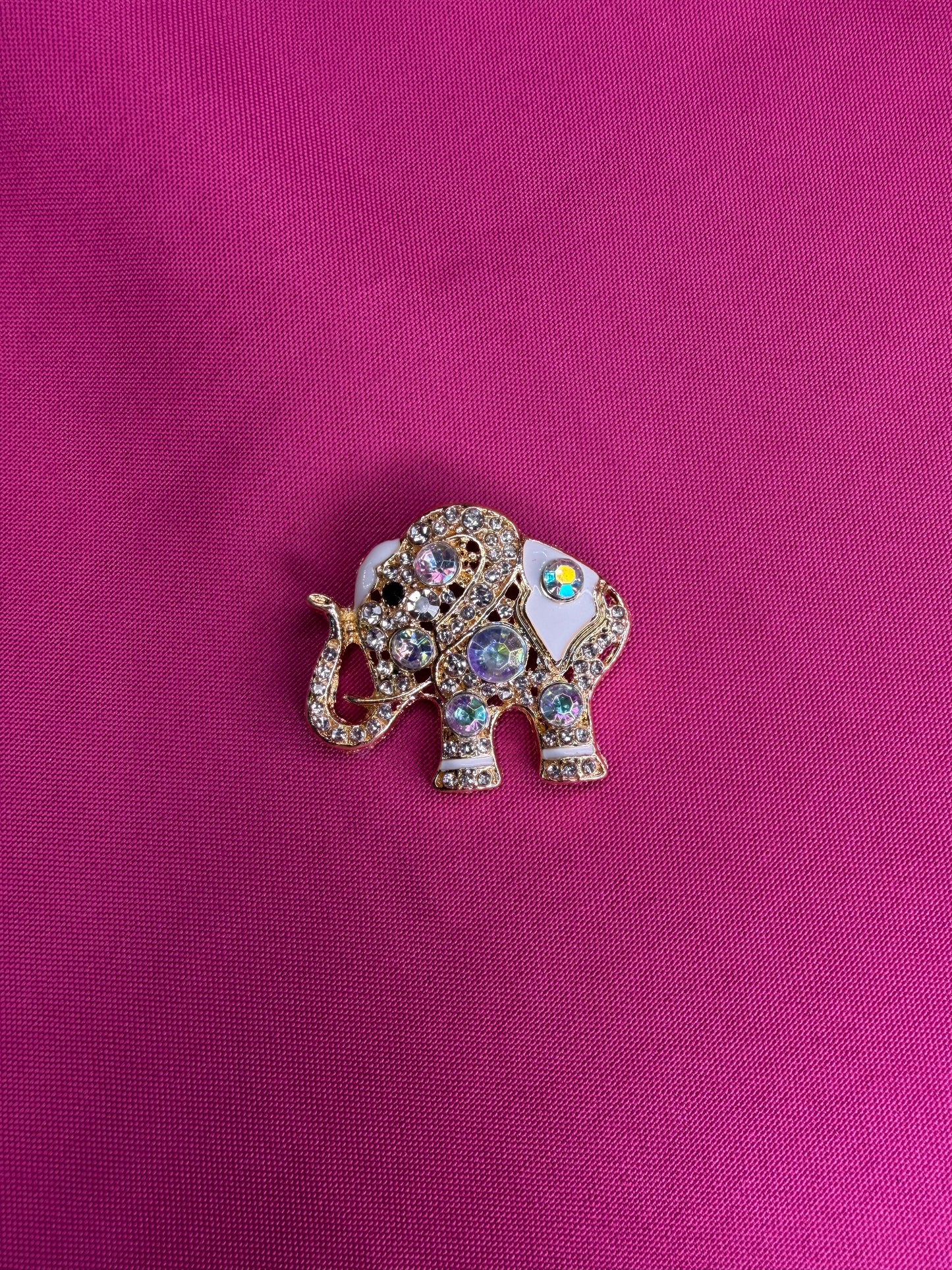 Gold Elephant Brooch