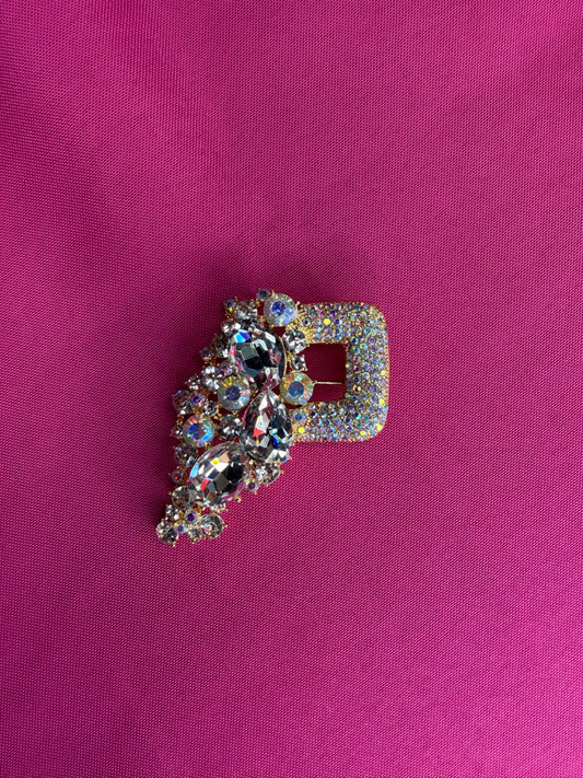 Rhinestone Square Brooch