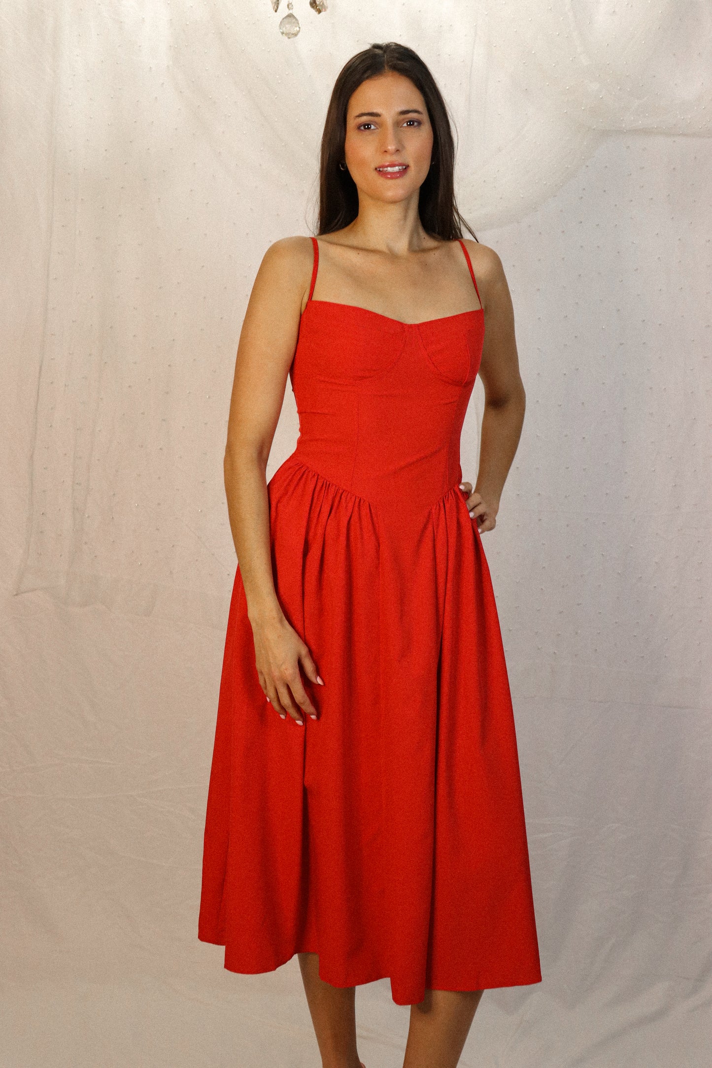 Strappy Corset Midi Dress