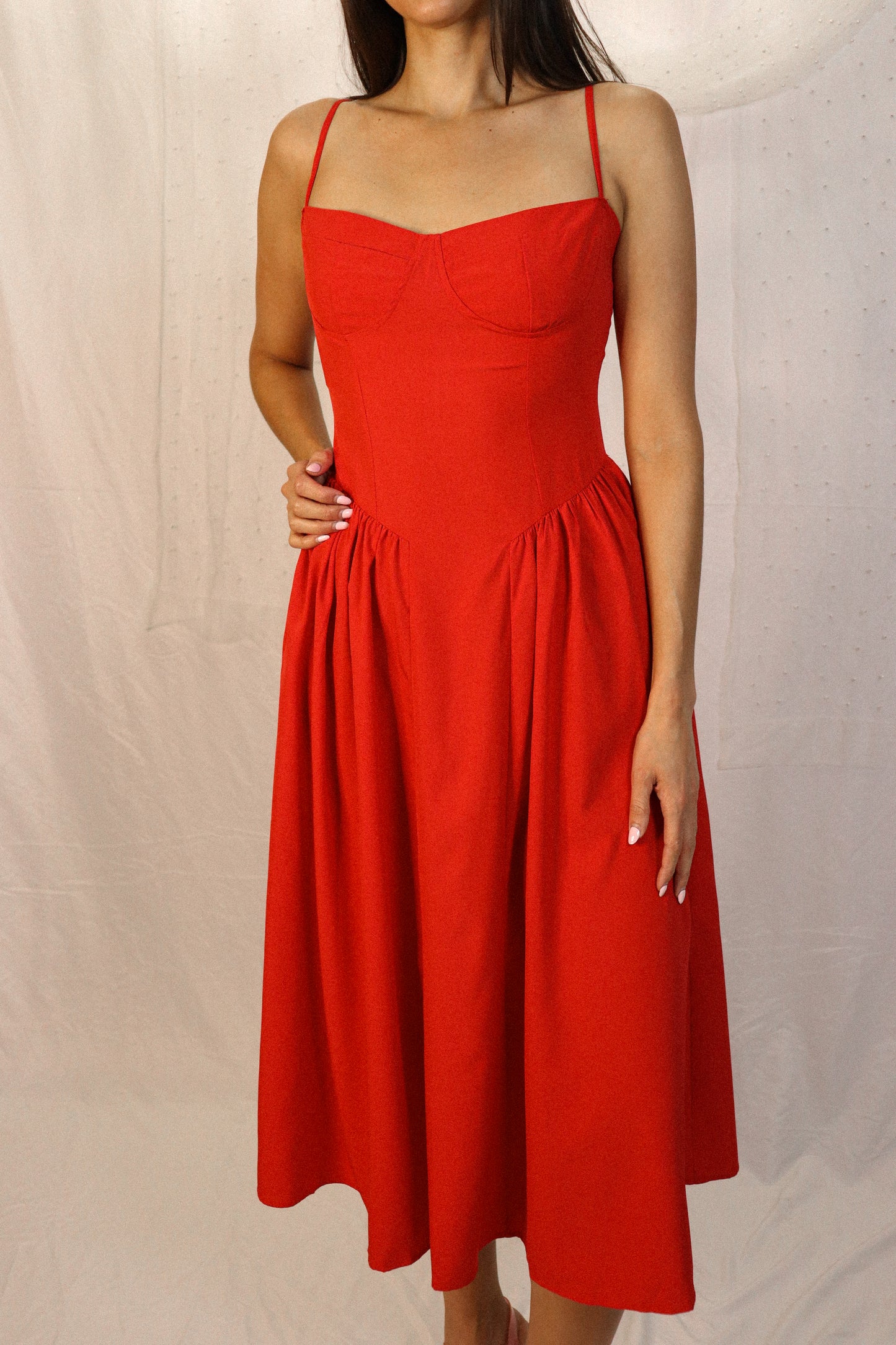 Strappy Corset Midi Dress