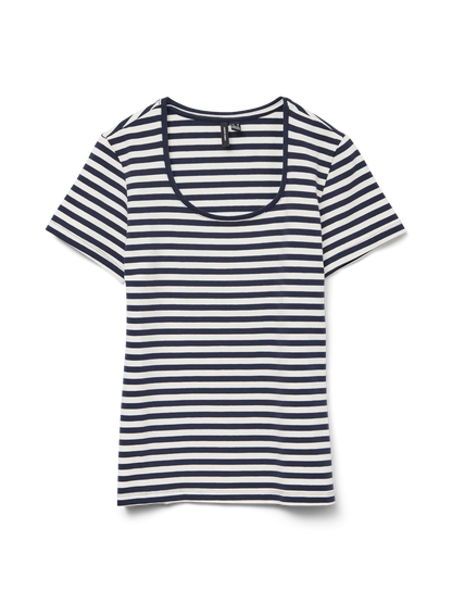 Lotte Striped Short Sleeve Top