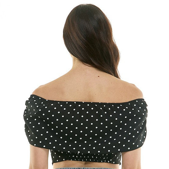 Polka Dot Off Shldr Top