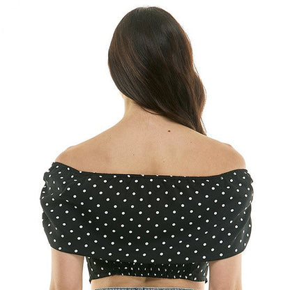 Polka Dot Off Shldr Top