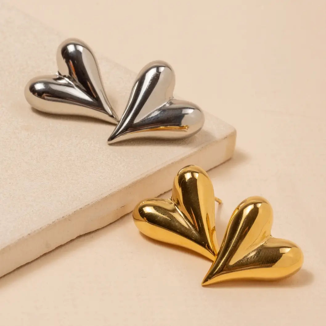 Heart SS Stud Earrings