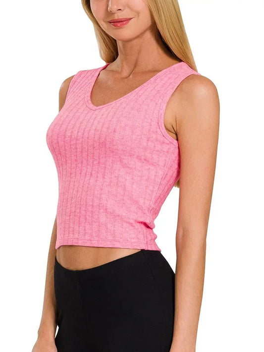 Pink Ribbed Top