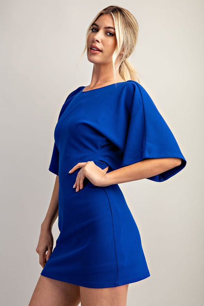 Royal - Back Draped Mini Dress