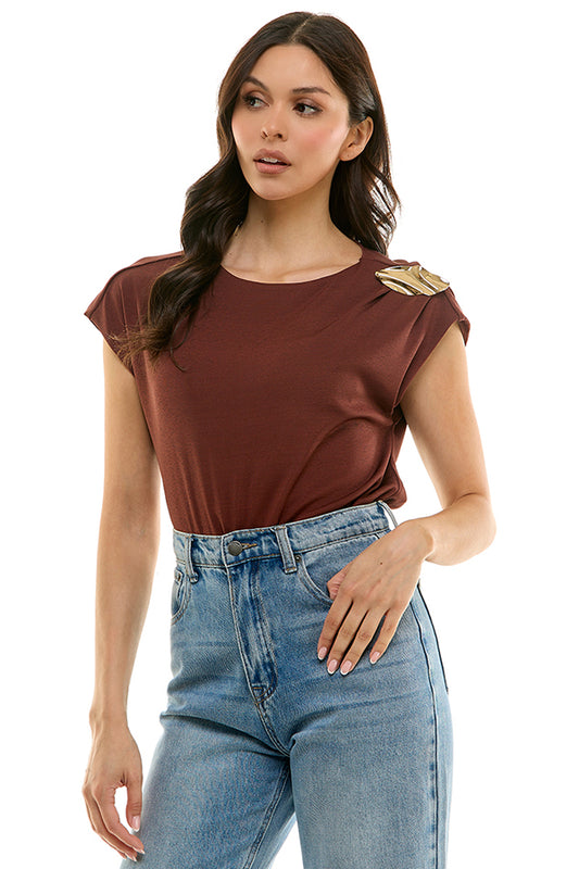 Embellished Knit Top