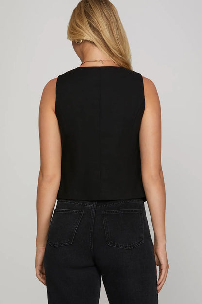 Linen Blend Vest