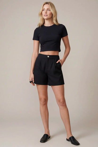 Linen Blend Shorts