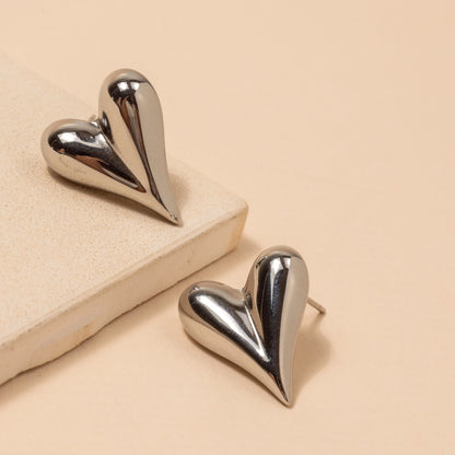 Heart SS Stud Earrings