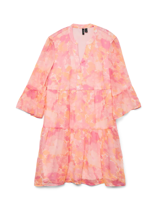 Smilla Watercolor Tiered Mini Dress