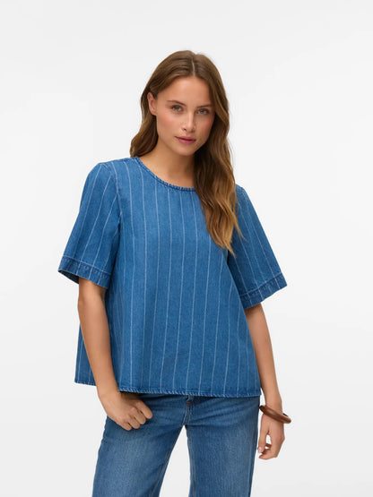 Trille Striped Tie-Back Top