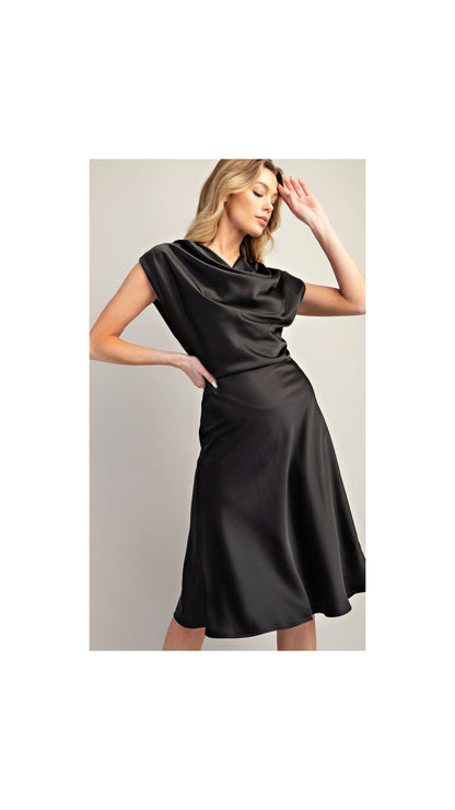 Black Satin Dress