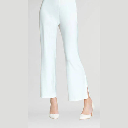 Signature Side Slit Ankle Pant: White