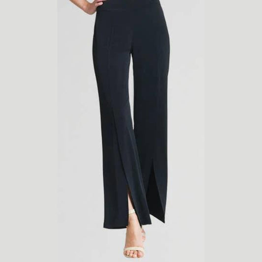 Kick Front High Slit Pant: Black