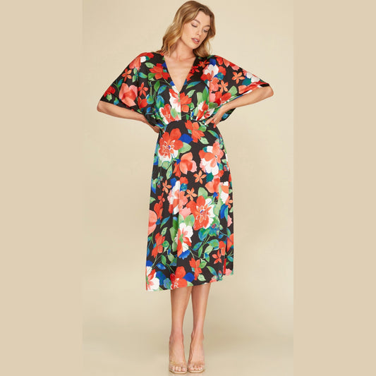 Kimono Satin Dress