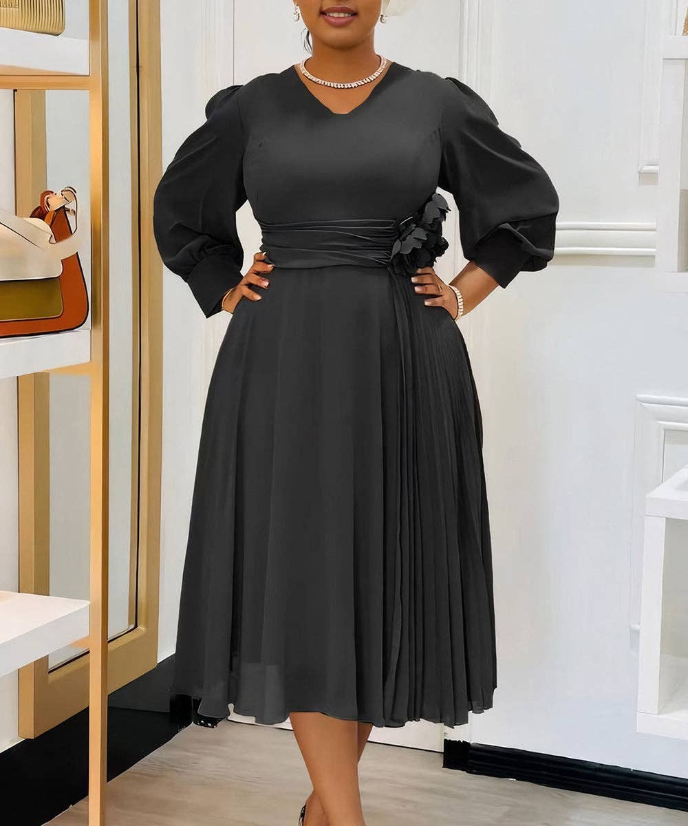 Long Sleeve A-Line Shift Dress