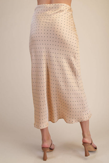 Polka Dot Midi Skirt