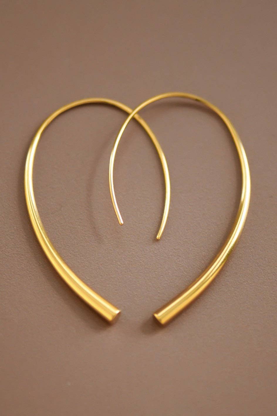 18K Gold PVD Plated Waterproof Stainless Steel Hoop Earrings - 7063