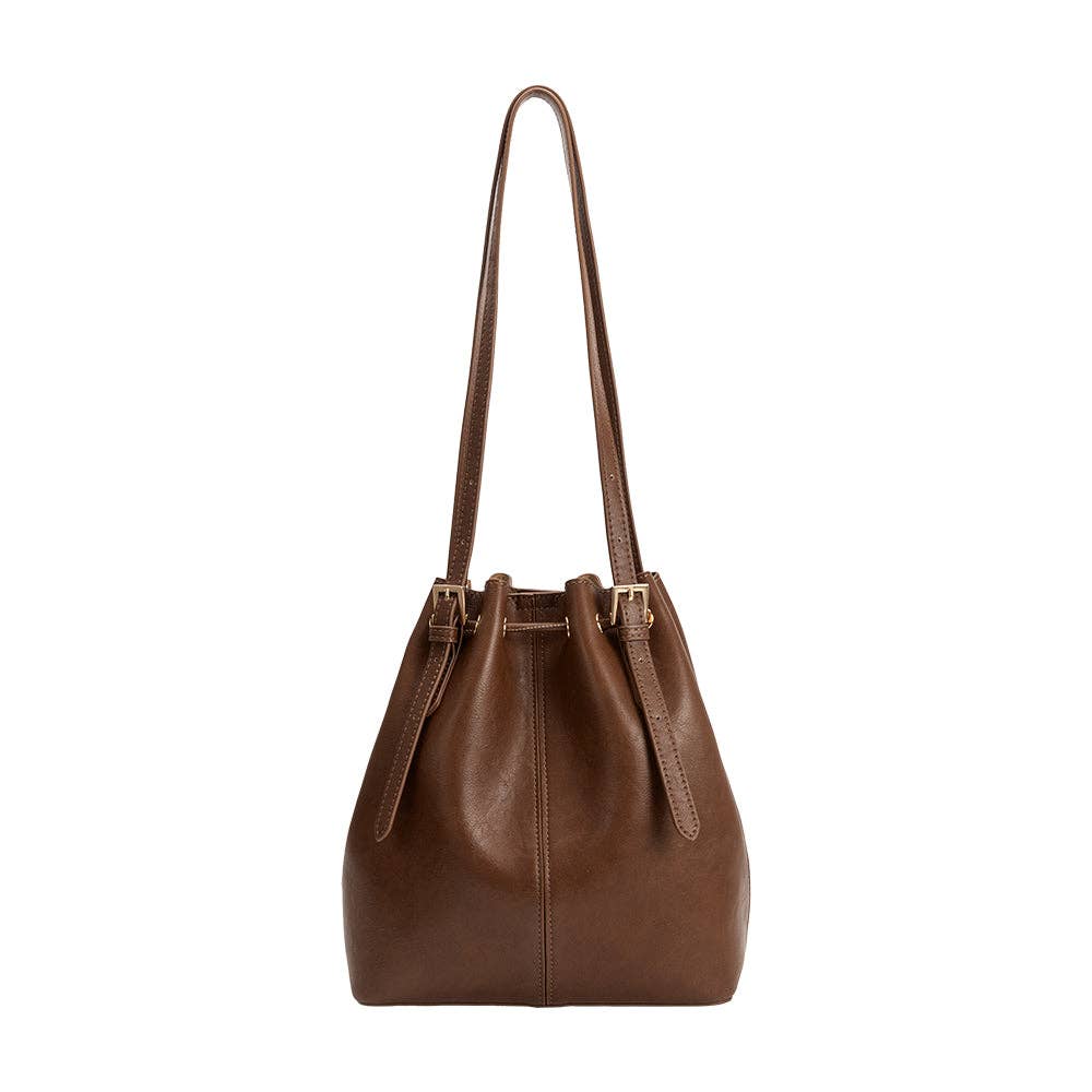 Sally Espresso Recycled Vegan Shoulder Bag
