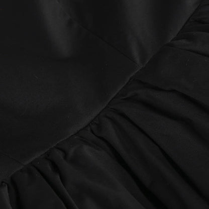 Retro Black & White Square Neck Tutu Party Dress