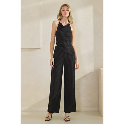 Stripe Halter Top & Pant Set