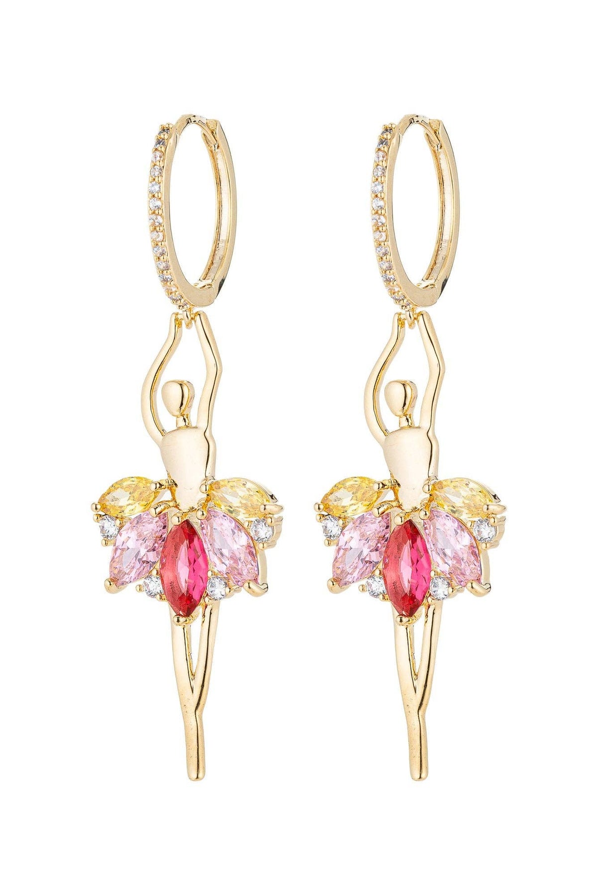 Ballerina Huggie Earrings
