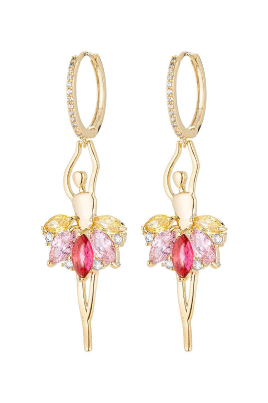 Ballerina Huggie Earrings