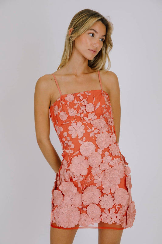 Floral Coral Dress