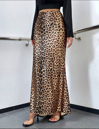 Ladies Leopard Mermaid Skirt