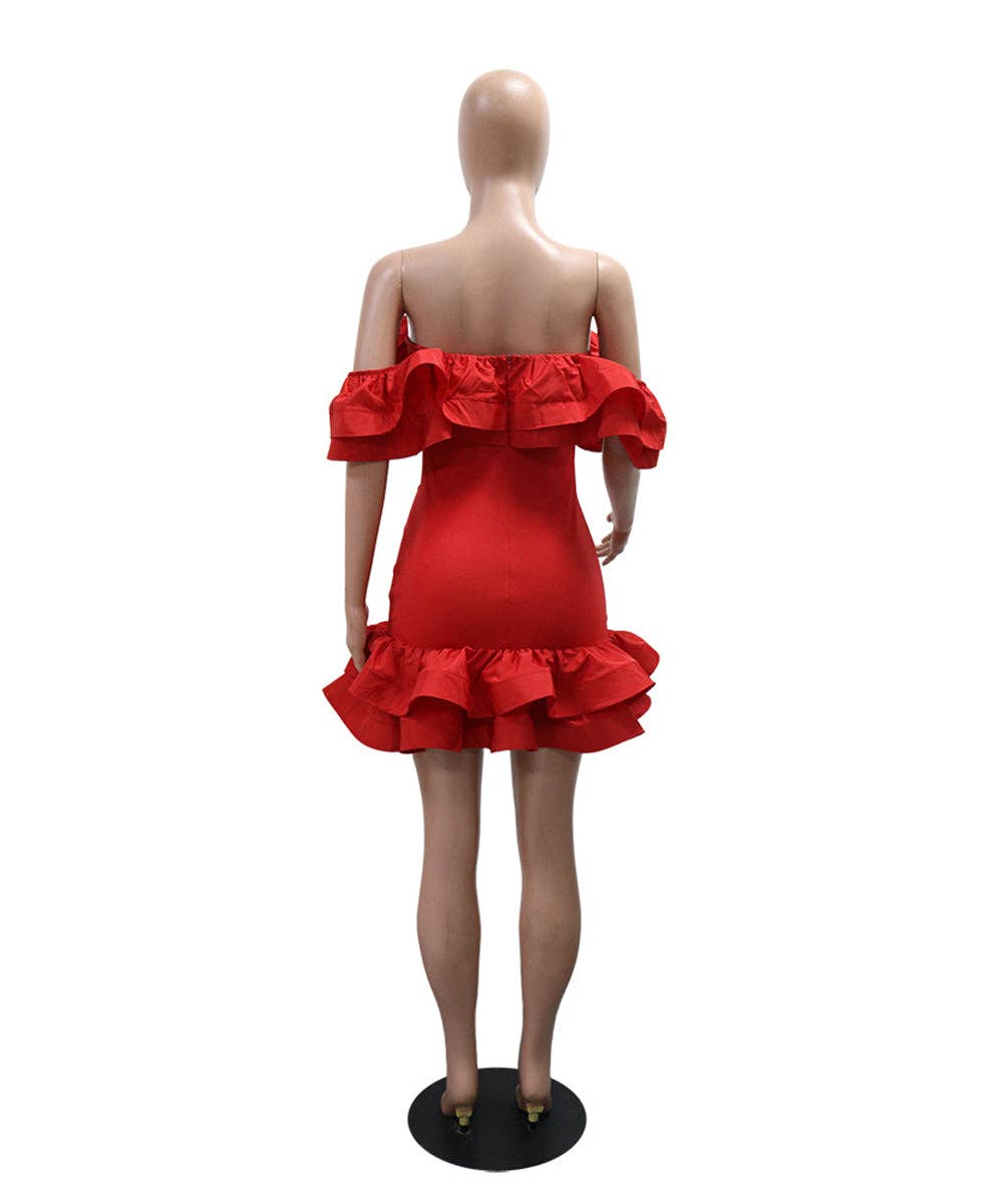Asymmetric Sculptural One-Shoulder Bodycon Dress