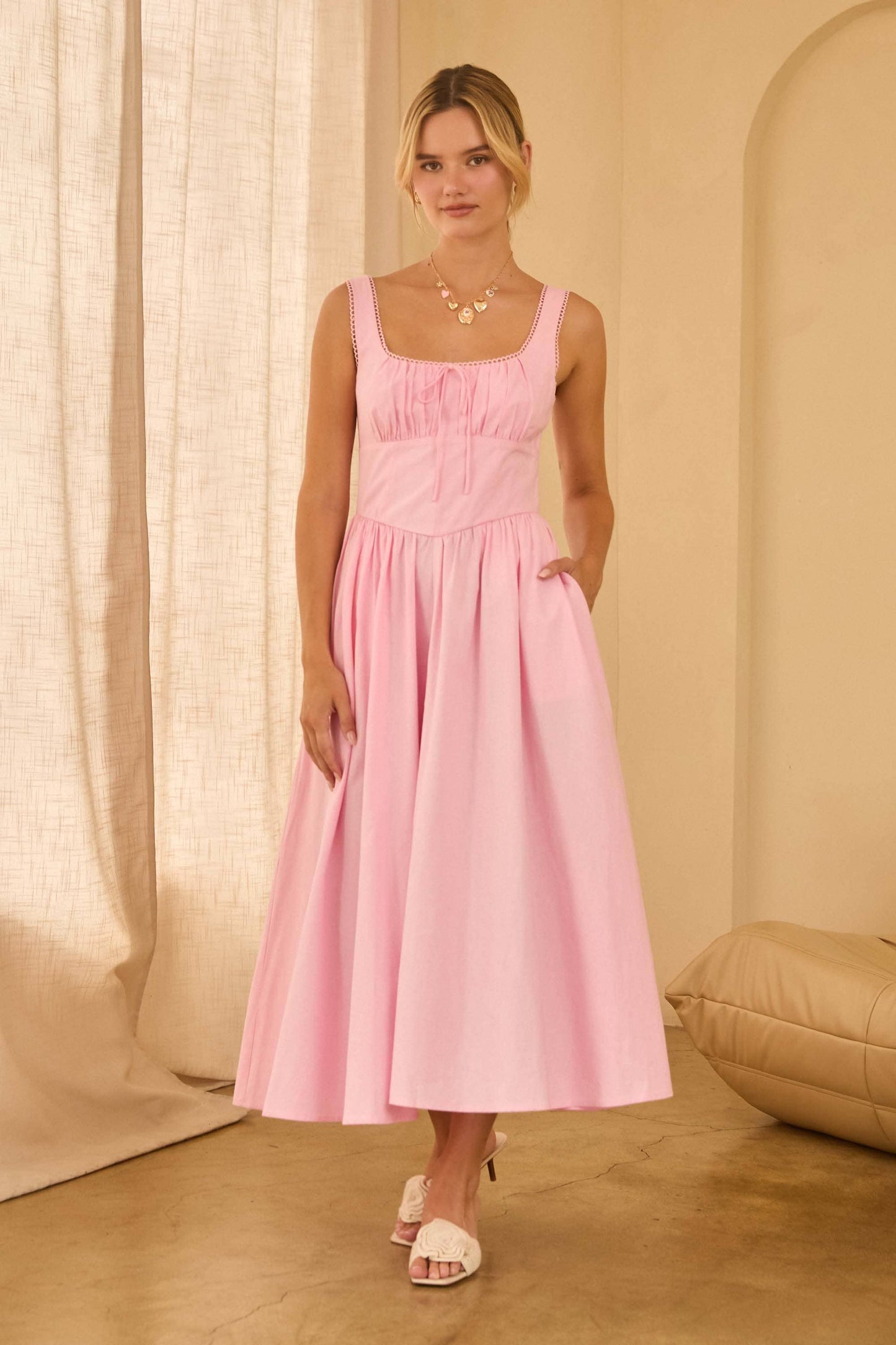 Princess Pink Midi Dress