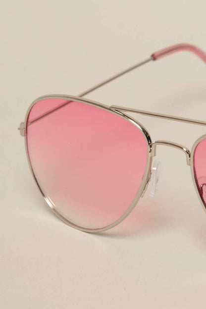 Tinted Lenses Metal Frame Aviator Sunglasses