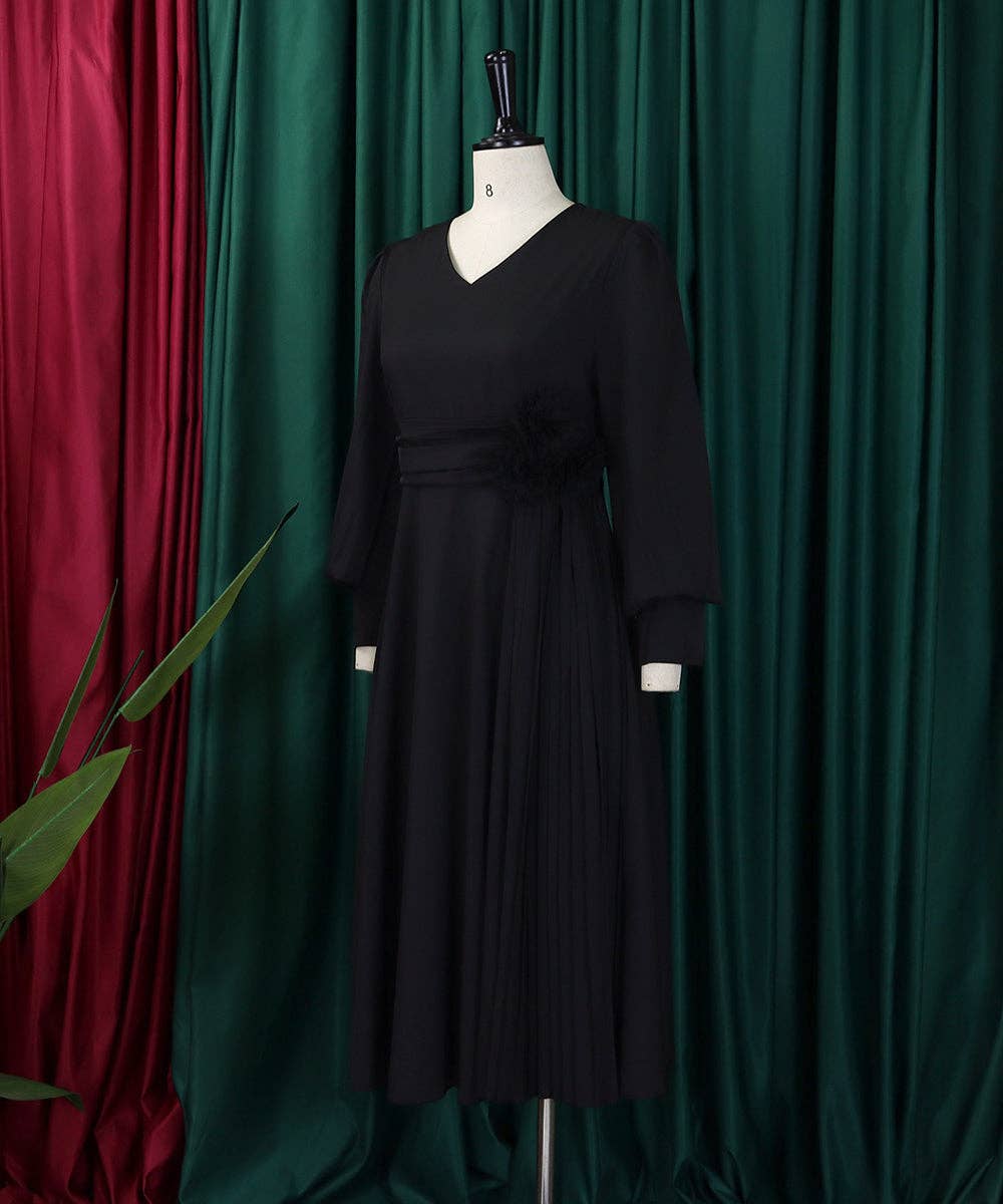 Long Sleeve A-Line Shift Dress