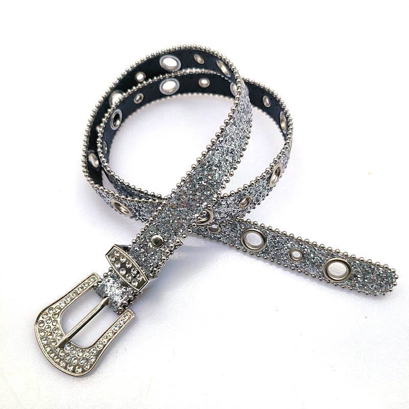 Vintage Rhinestone Shiny Punk Belt DPWB0325