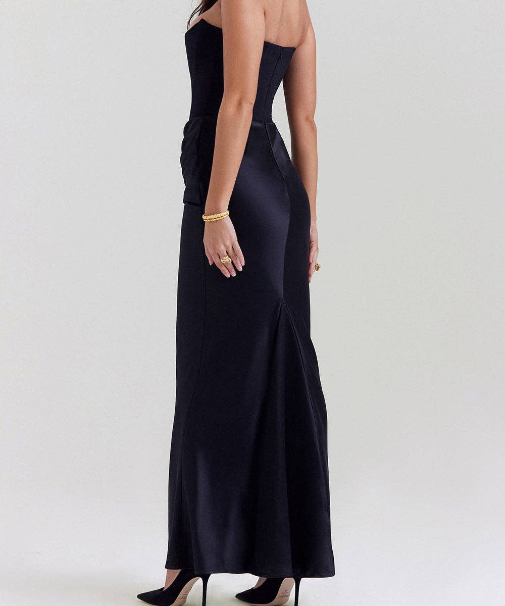 Boned Bustier Fishtail Evening Dress