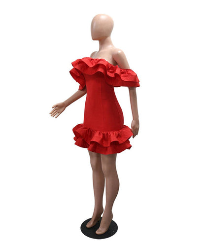 Asymmetric Sculptural One-Shoulder Bodycon Dress