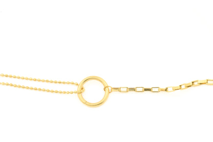 Circle Link Bracelet, Waterproof Mixed Chain Bracelet