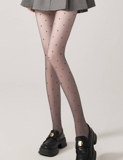 Ladies Dot Knit Stockings