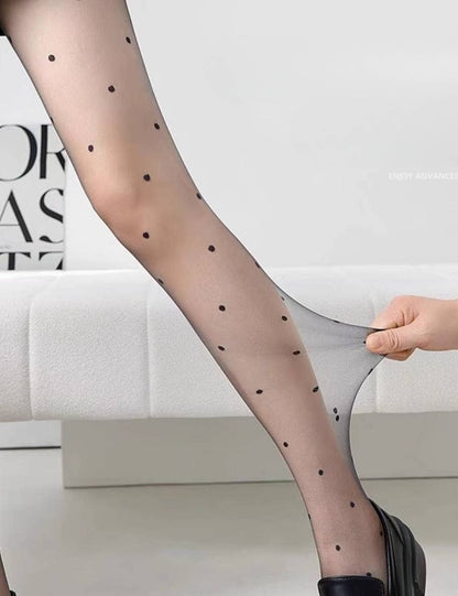 Ladies Dot Knit Stockings