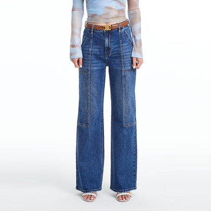 Bayeas Super High Rise Wide Leg Jeans (Finished Hem,Slit)