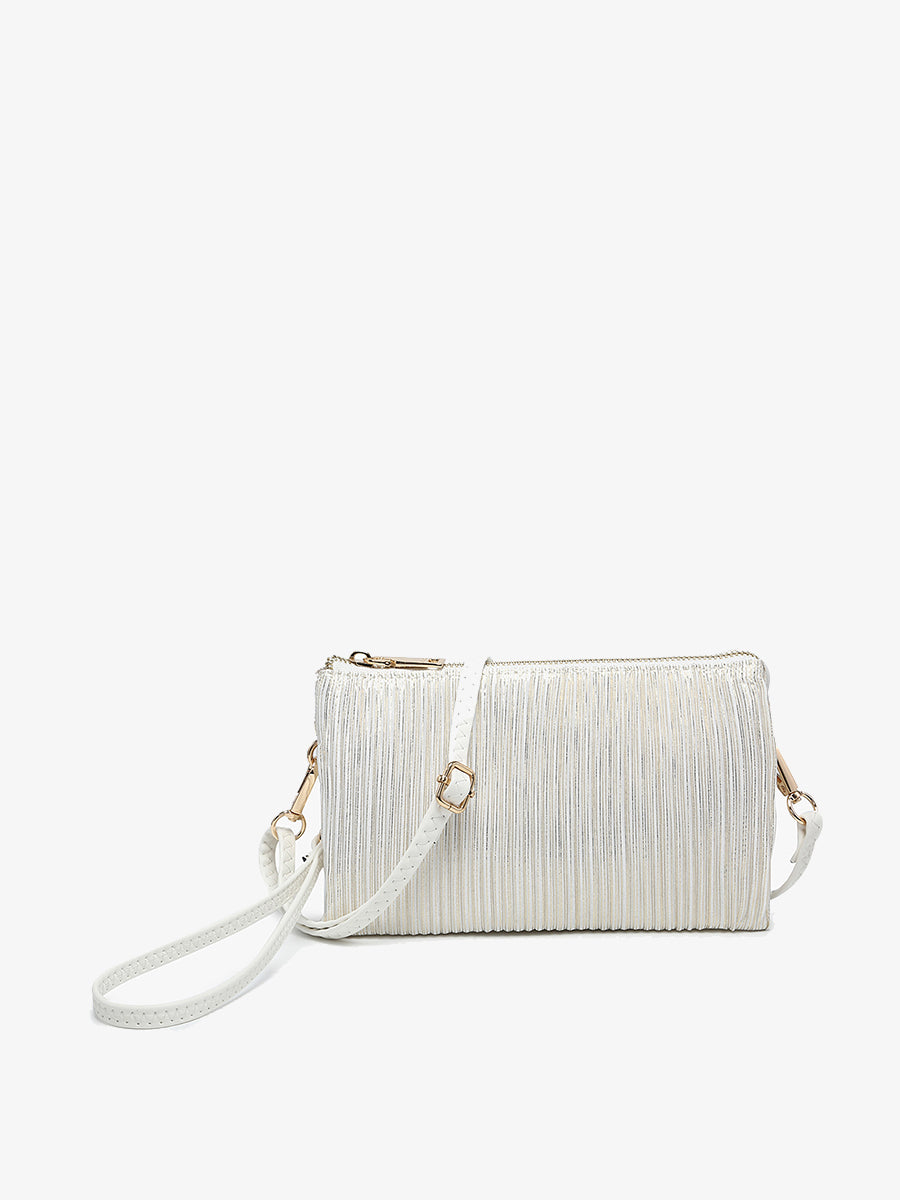 Riley Shimmer Stripe 3 Compartment Crossbody/Wristlet